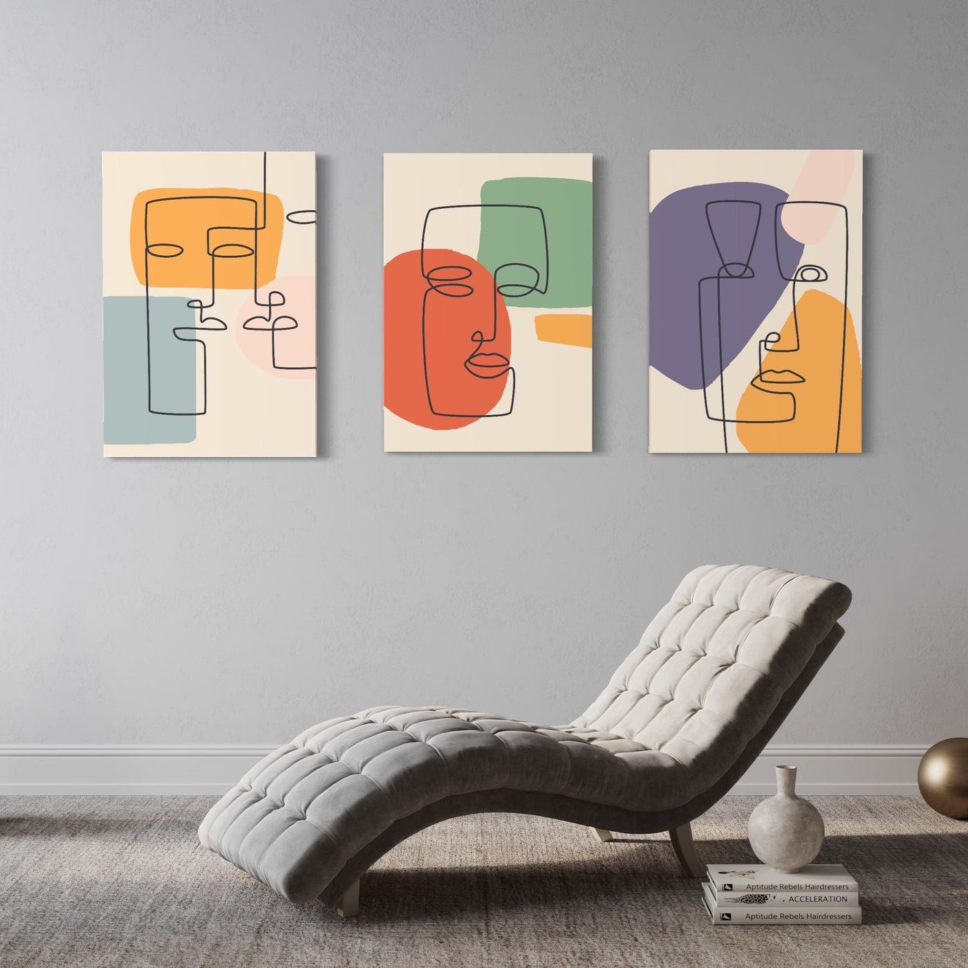 Triptyque Lignes et Visages