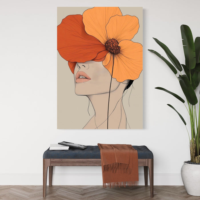 Woman with orange