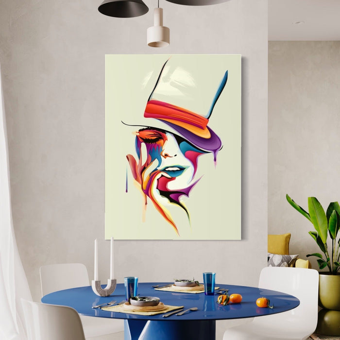 La Dame au Chapeau Abstrait