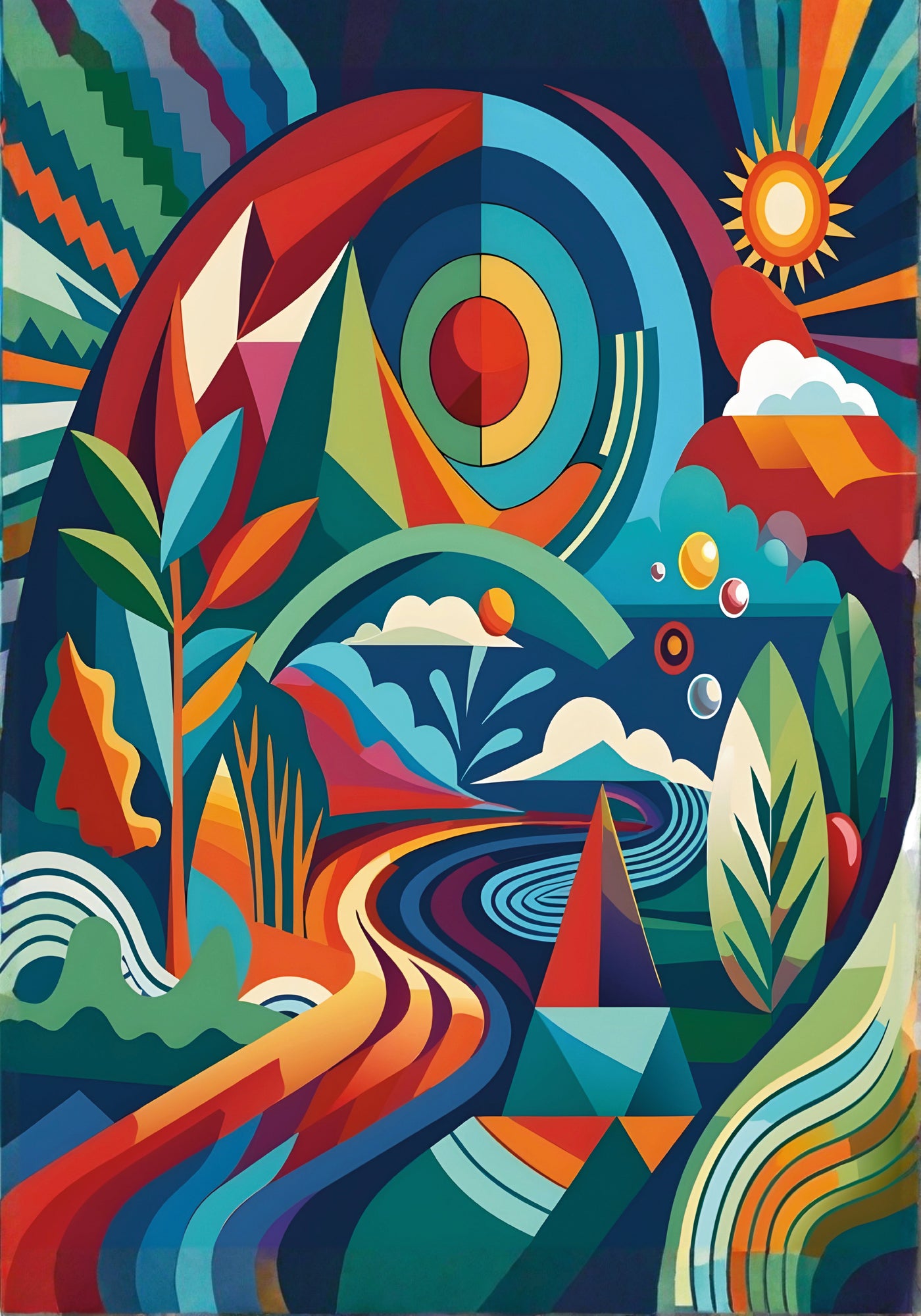 abstract river