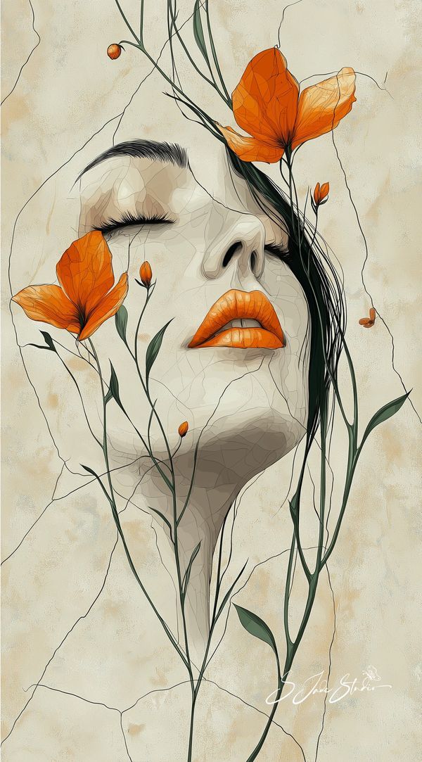Woman with orange 2