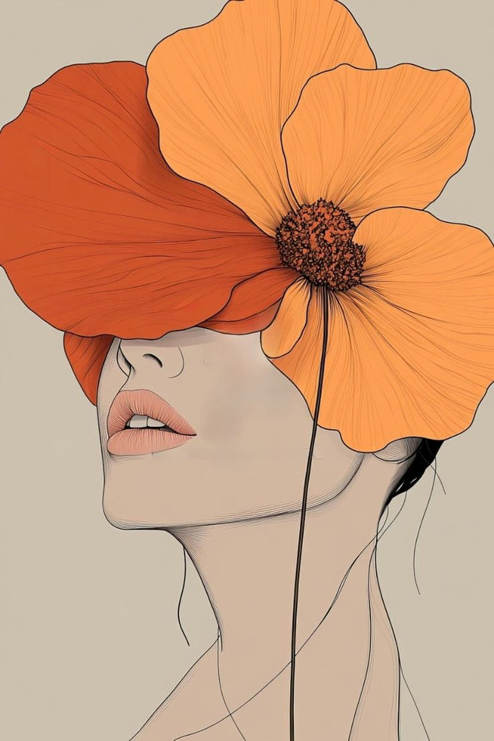 Woman with orange