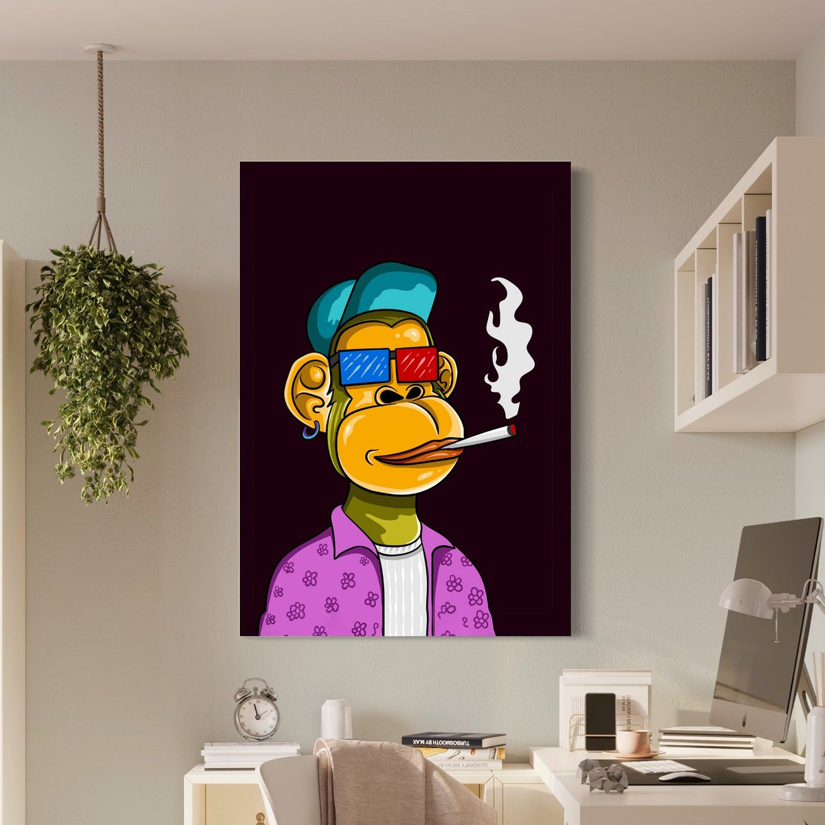Nft Bored Ape White — sur le mur