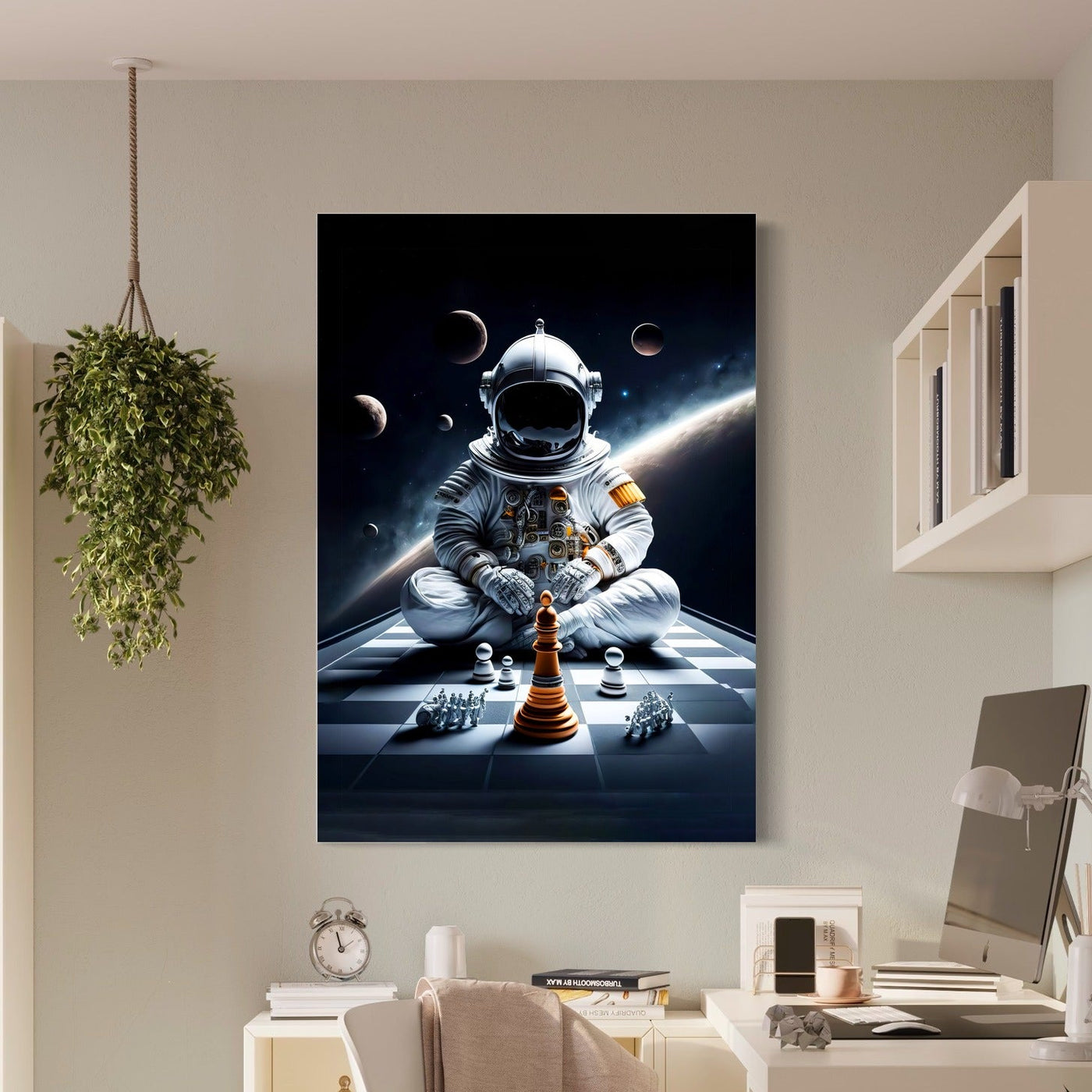 Partie d'Échecs dans l'Espace — sur le mur