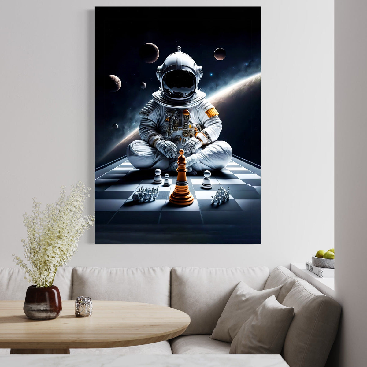 Partie d'Échecs dans l'Espace