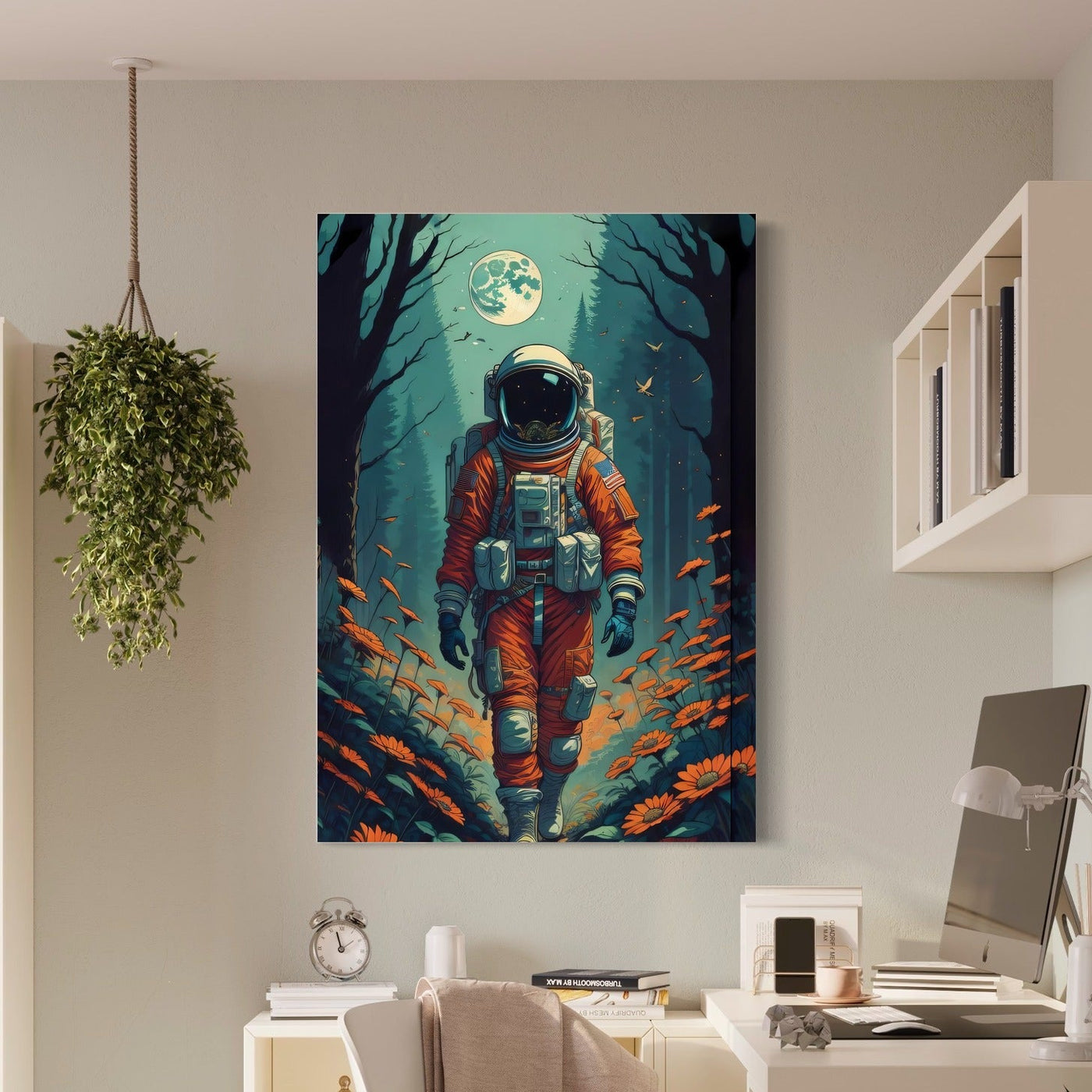 L'Astronaute en Forêt — sur le mur
