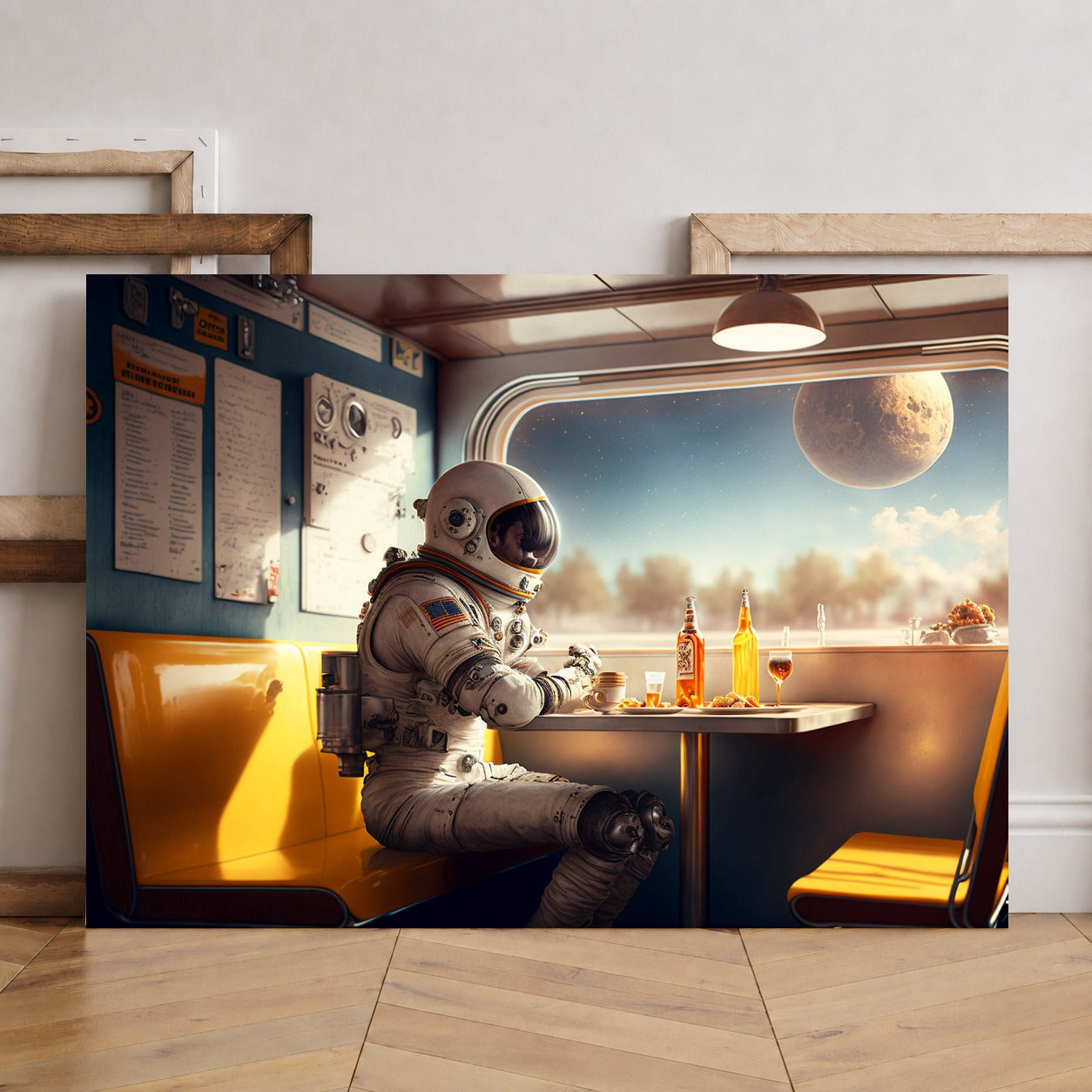 L'Astronaute au Diner Vintage — sur le mur