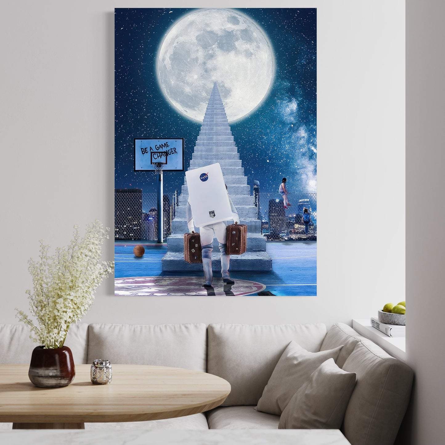 Astraunot stairway to moon