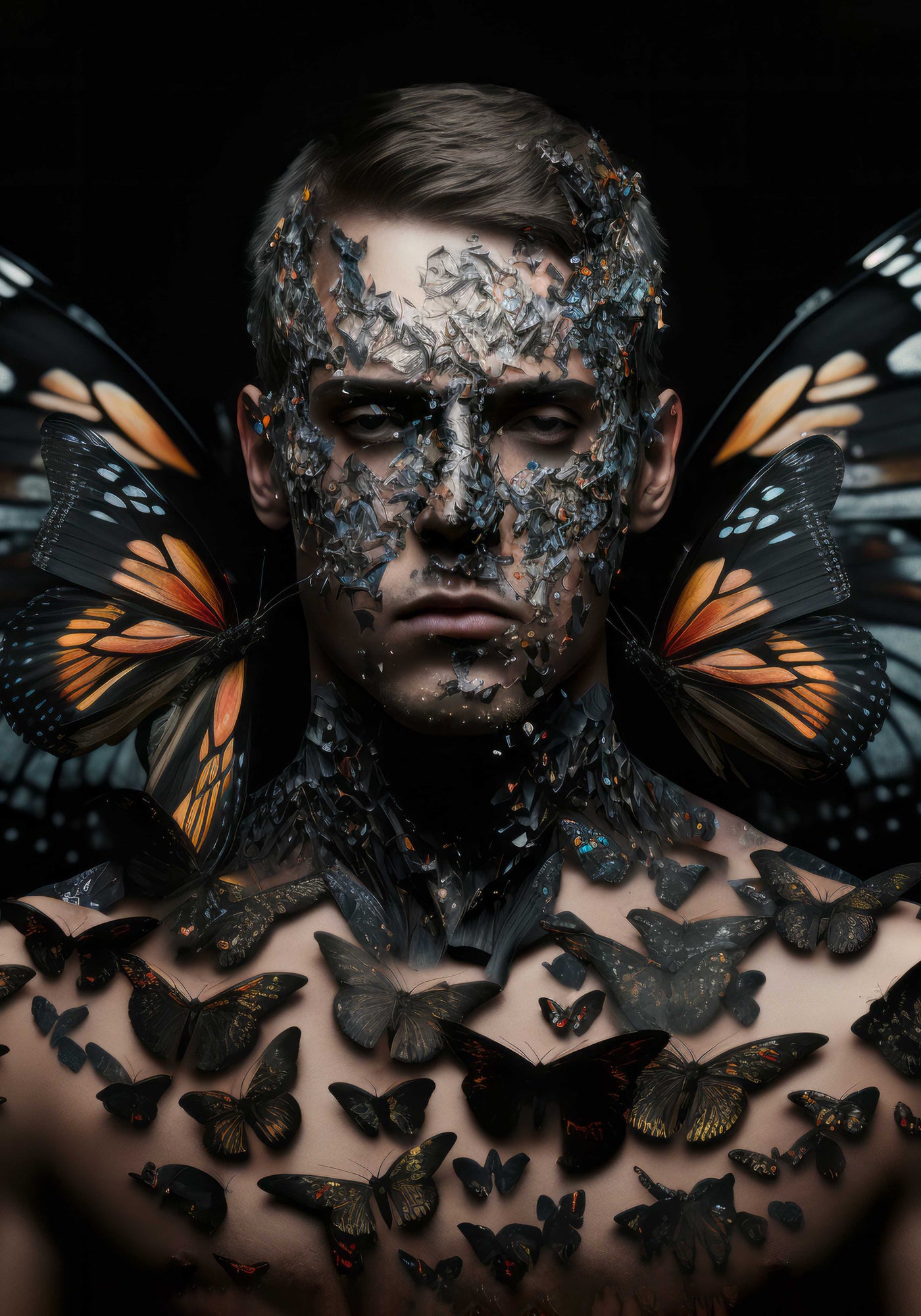 L'Homme Papillon — sur le mur