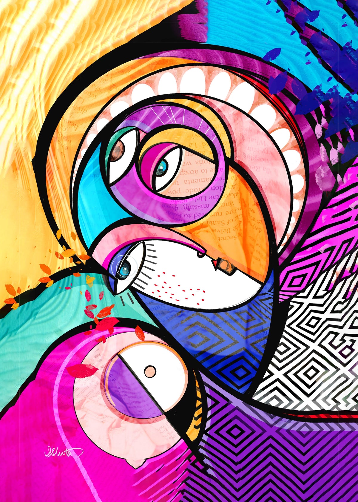 Le Charme des Yeux — sur le mur