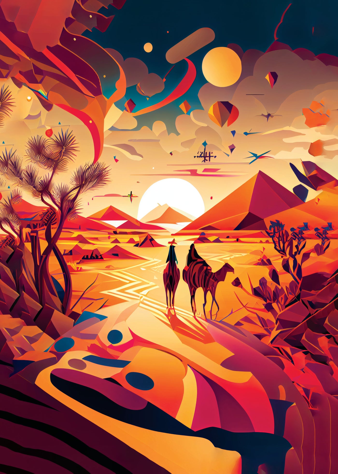 Desert camel — sur le mur