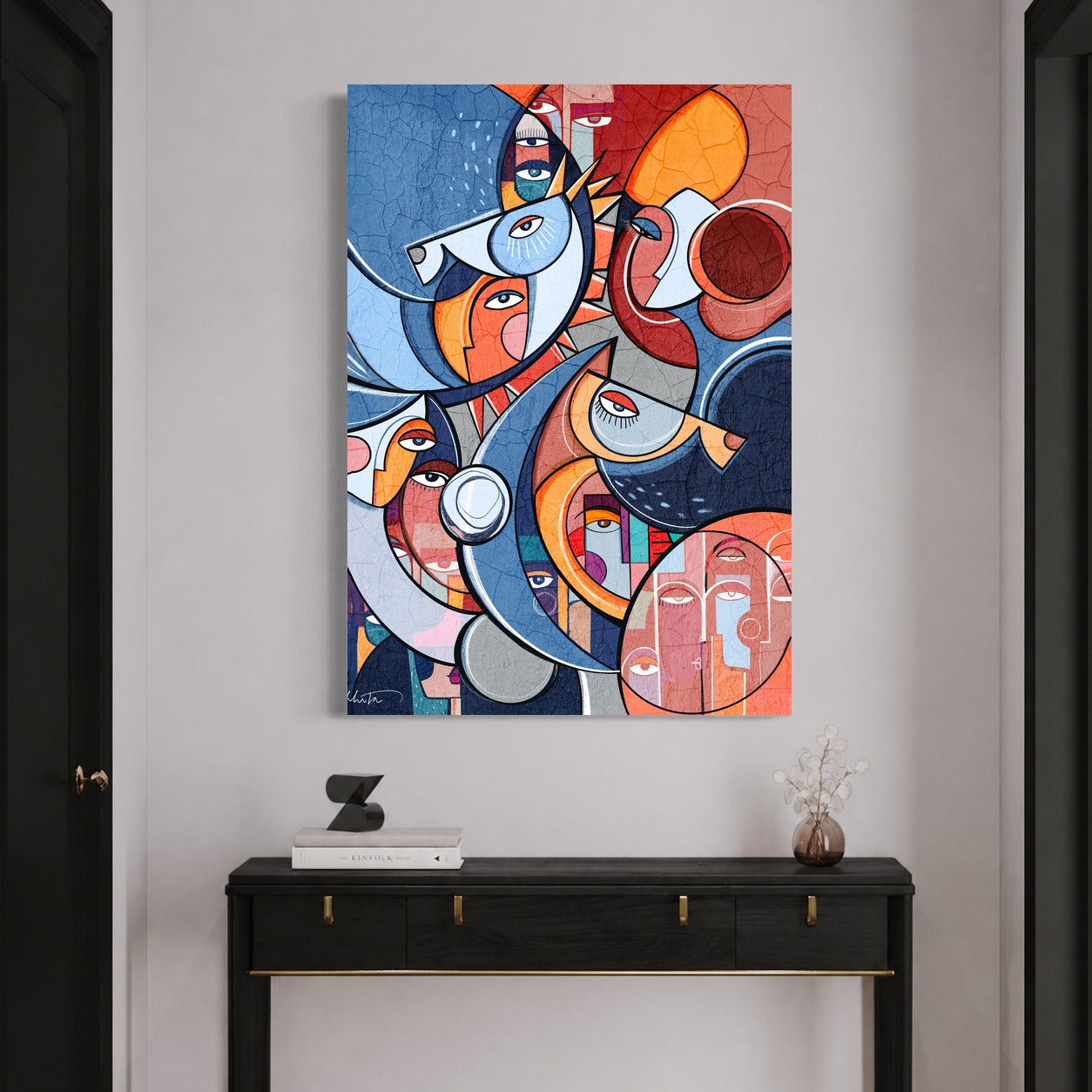Empreinte des Yeux — sur le mur
