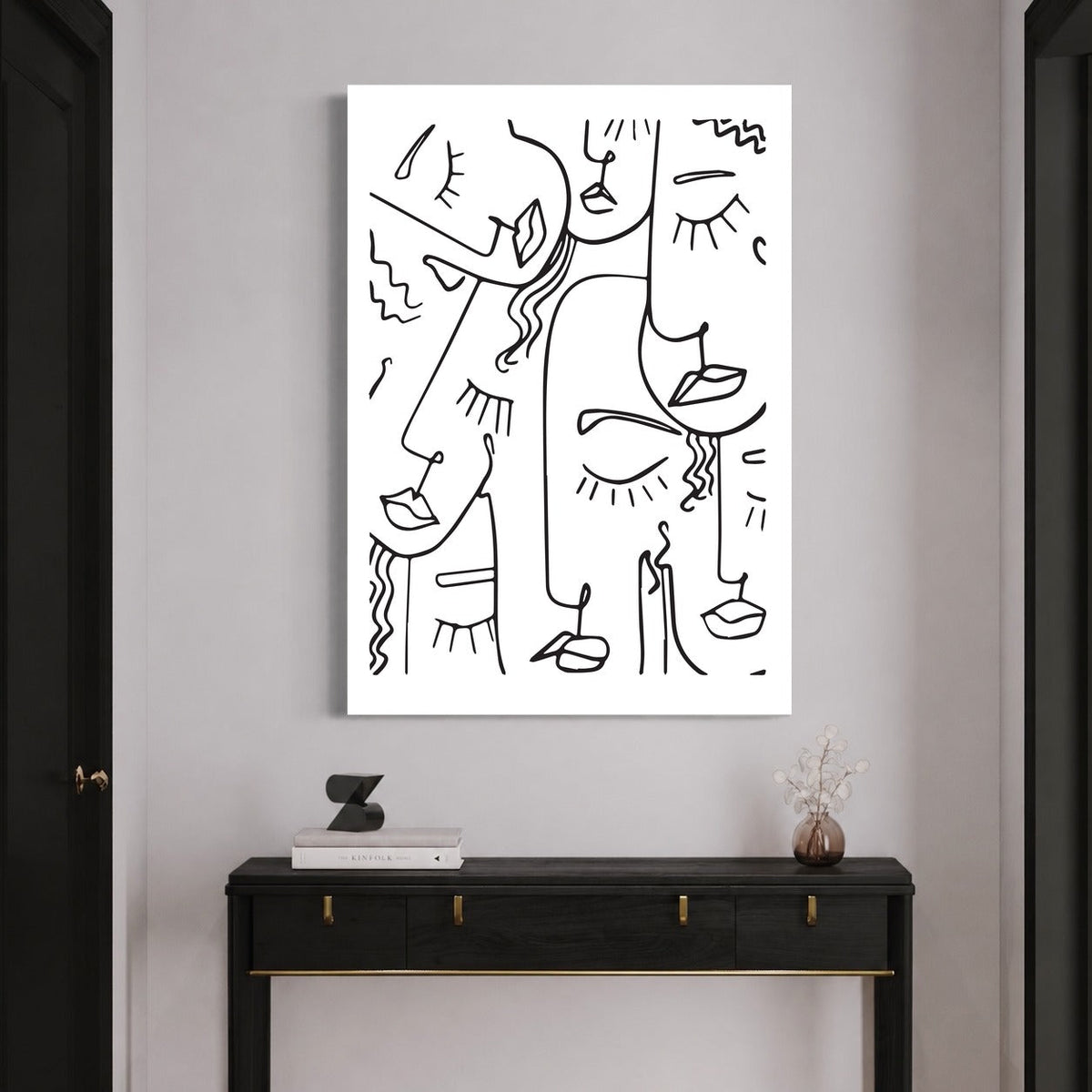Les Visages Dormants — sur le mur