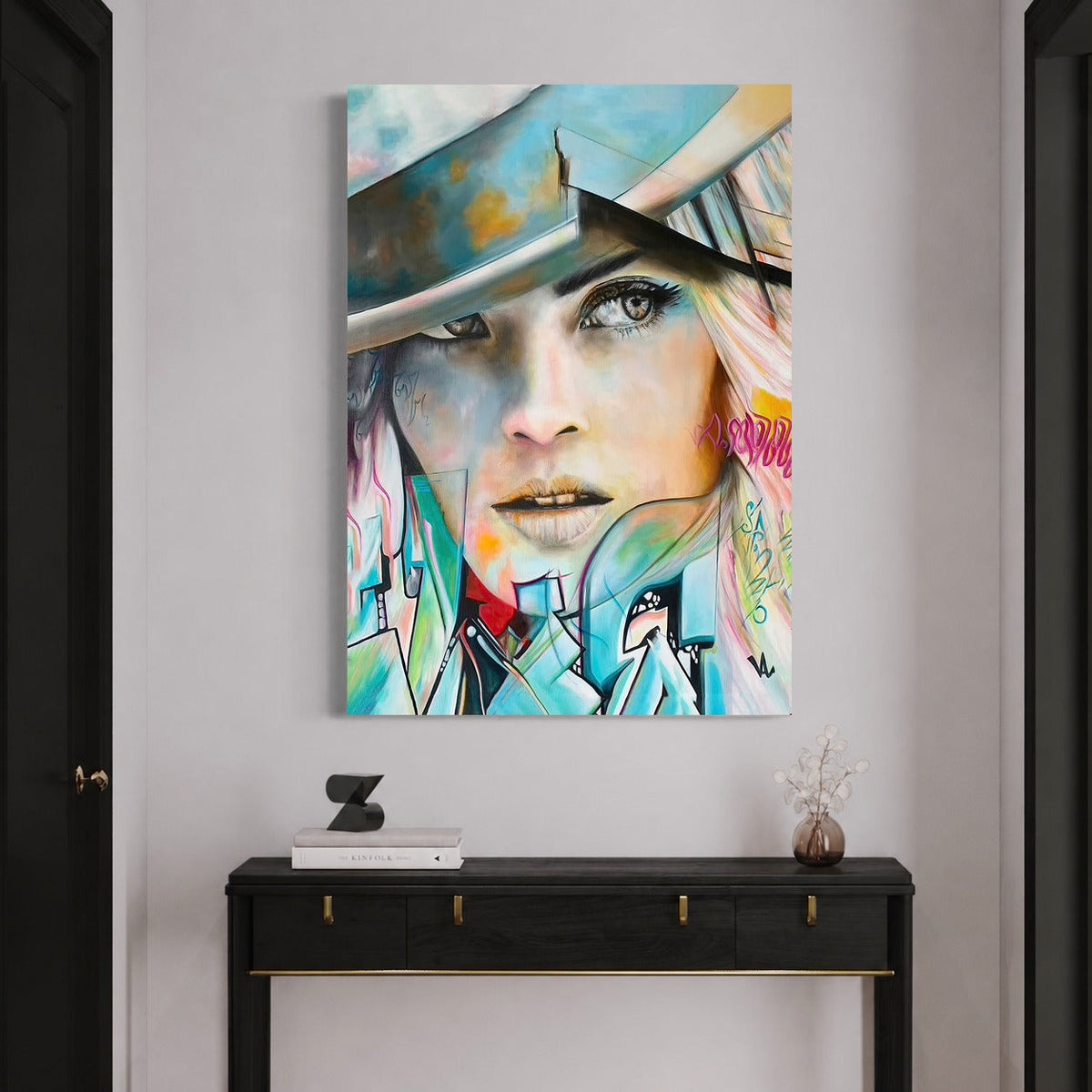 La Femme aux Fleurs — sur le mur