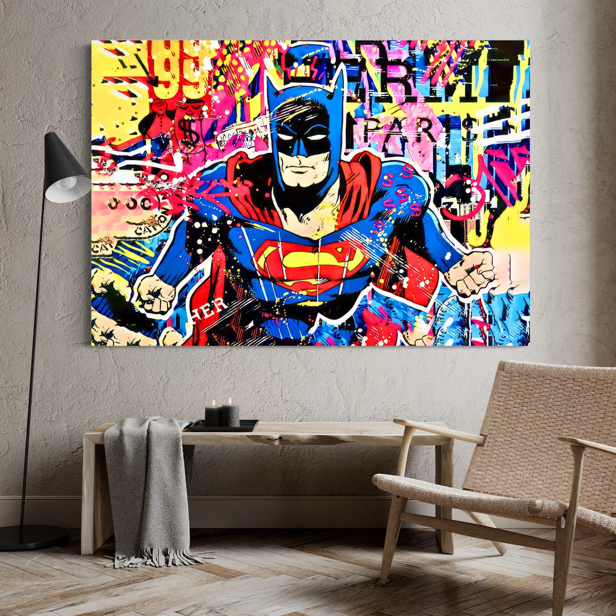 Super-Batman — sur le mur