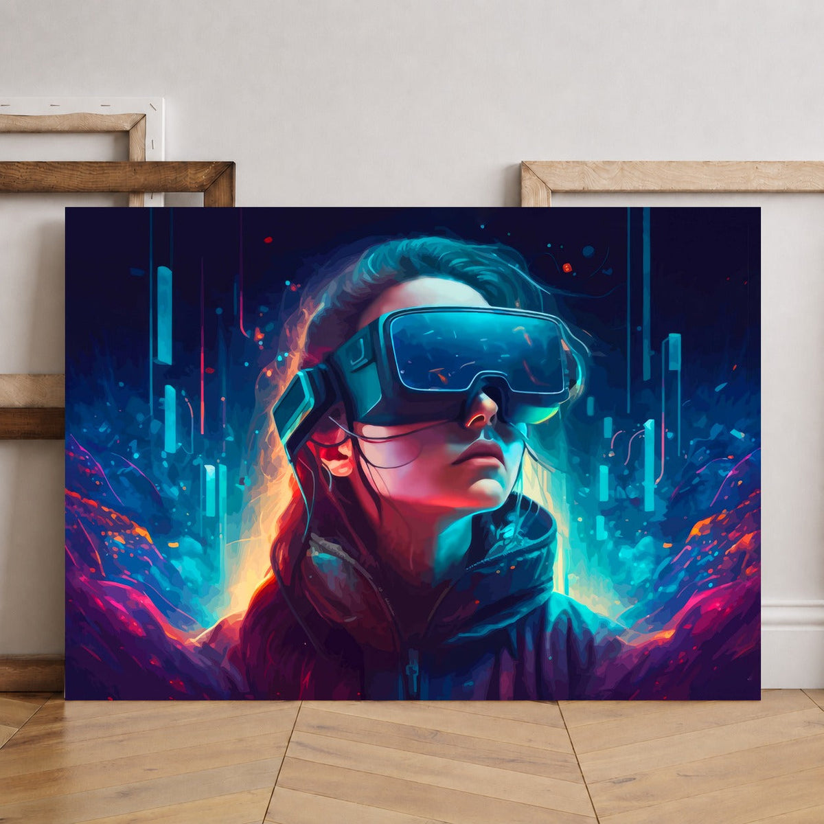 VR Girl — sur le mur