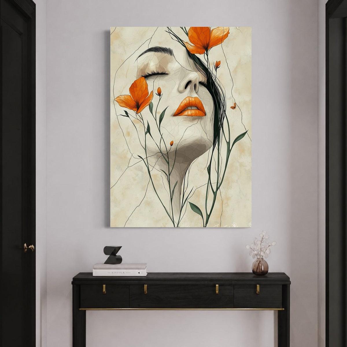 Woman with orange 2 — sur le mur