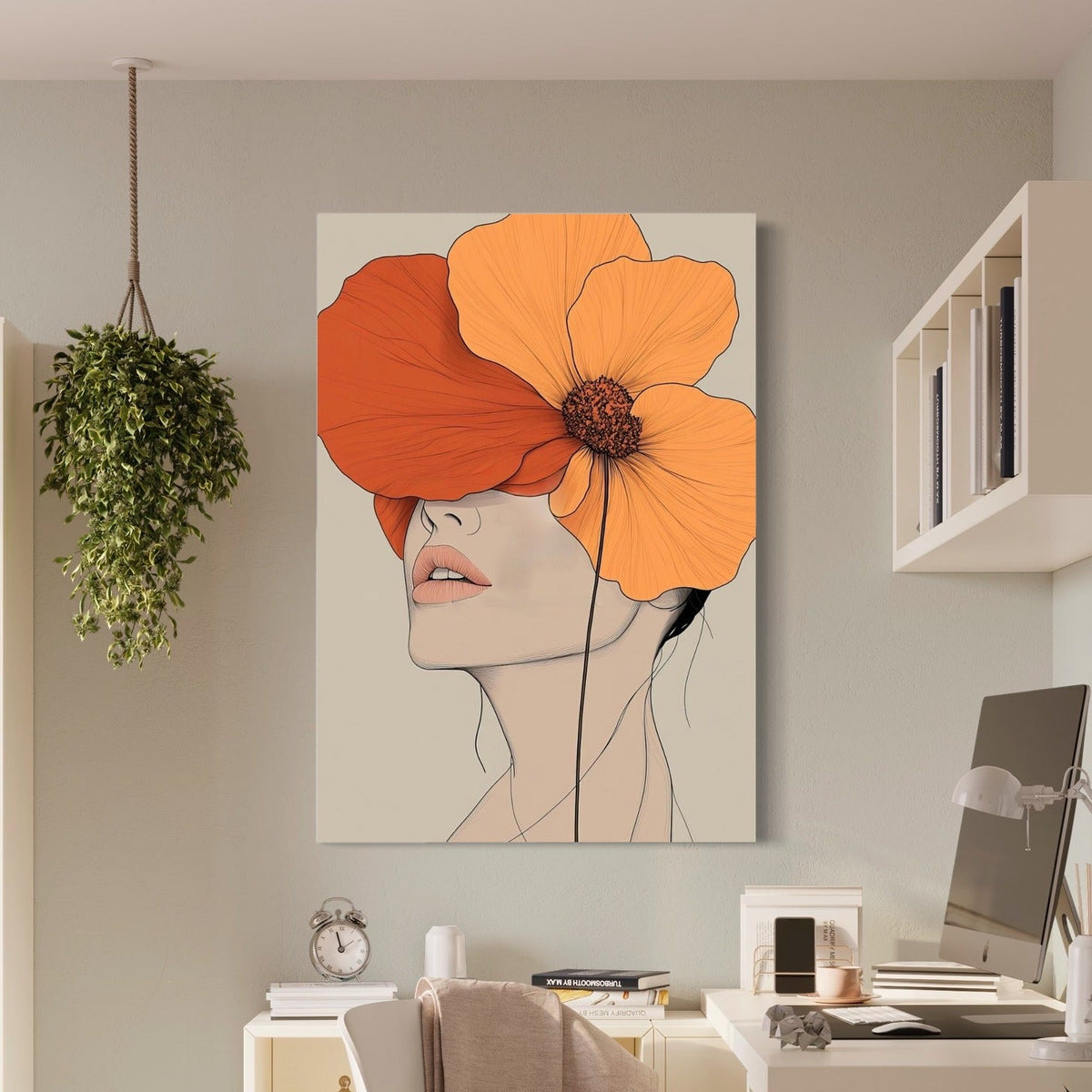 Woman with orange
