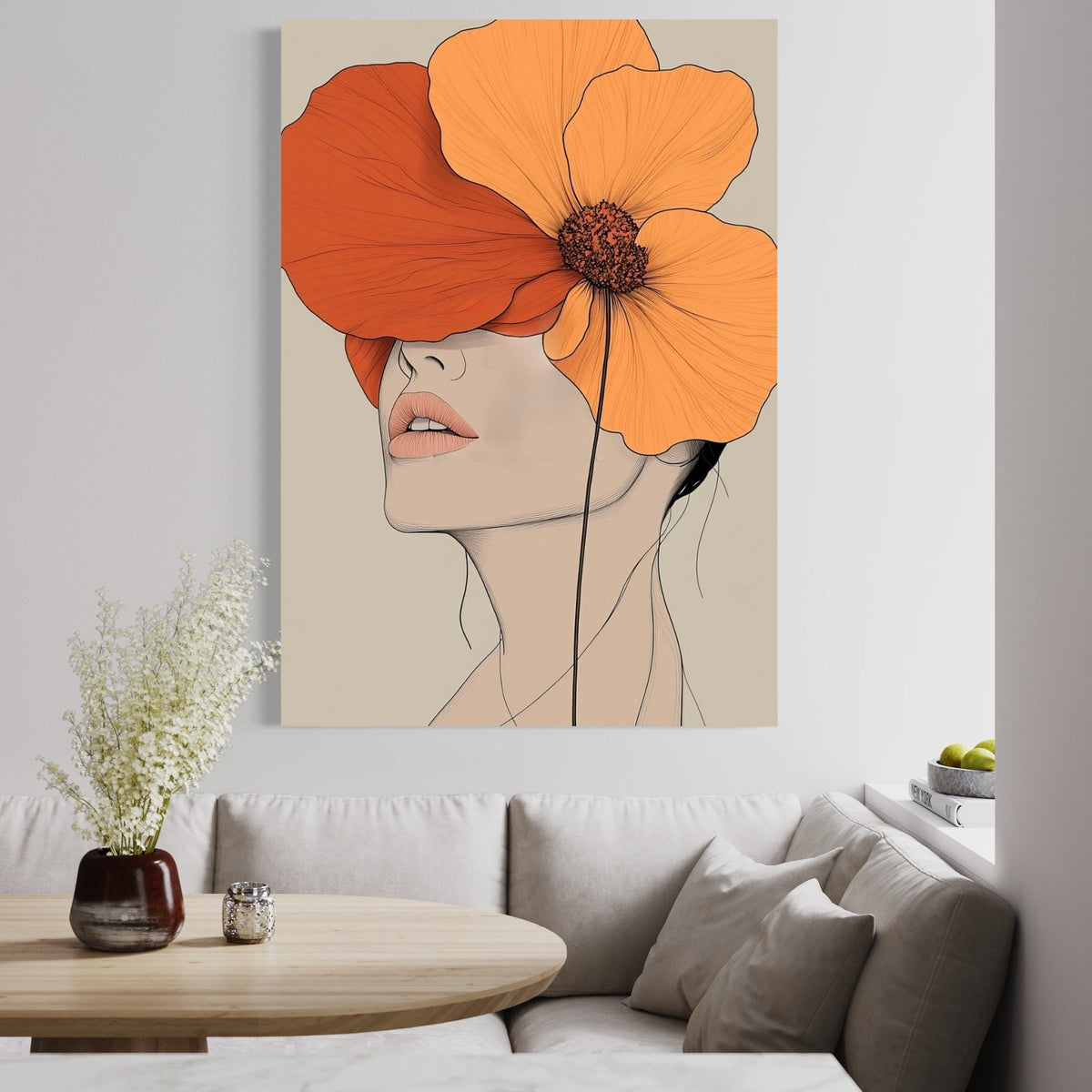 Woman with orange